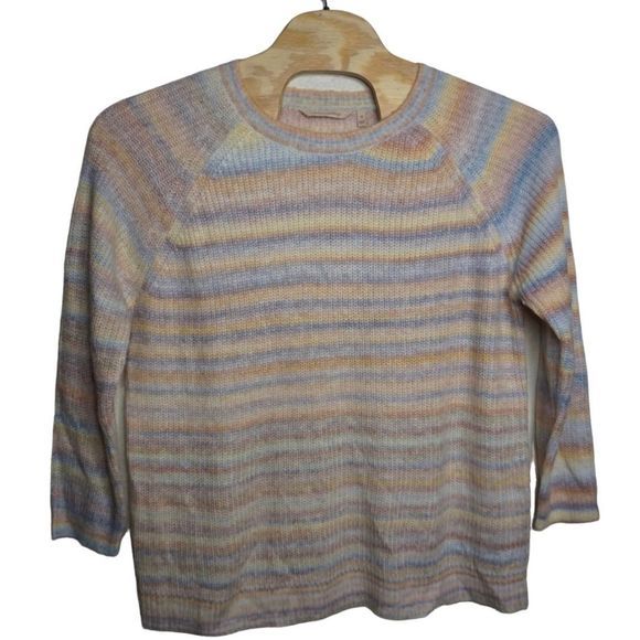 Soft Surroundings Women's Rainbow Lightweight Crew Neck Sweater Sz 1X - Picture 3 of 6